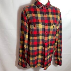Woolrich Red and Yellow Plaid Button Down Shirt